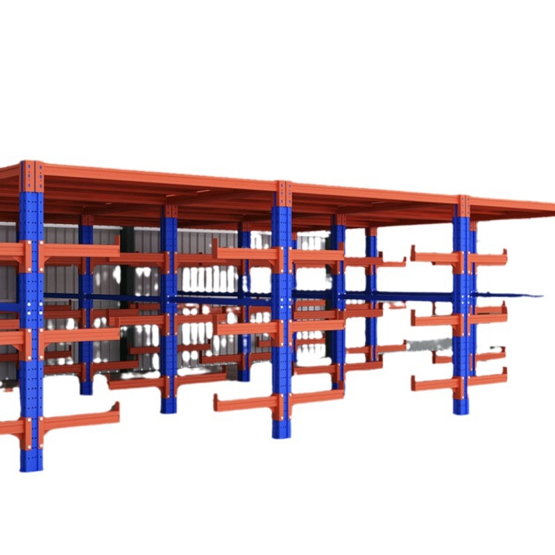 陜西長條存放懸臂閣樓貨架價(jià)錢 鋼管擺放料架定制廠家 克爾樂 陜西長條存放懸臂閣樓貨架