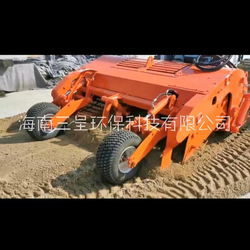 海南三亞海邊沙灘垃圾清理車清掃機海灘清潔機