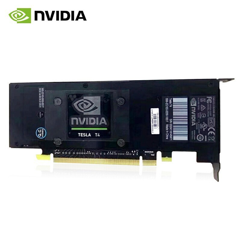 適用英偉達（NVIDIA）Tesla系列 T4 16GB GPU深度計算加速顯卡