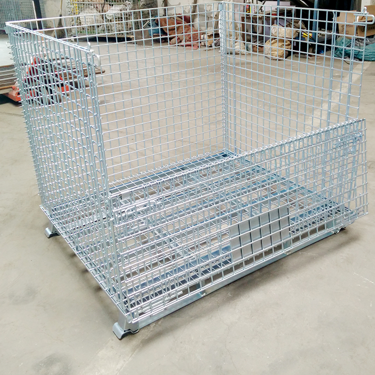 貨架倉儲籠批發(fā) 上海倉儲籠廠家供應可上貨架鍍鋅倉庫籠
