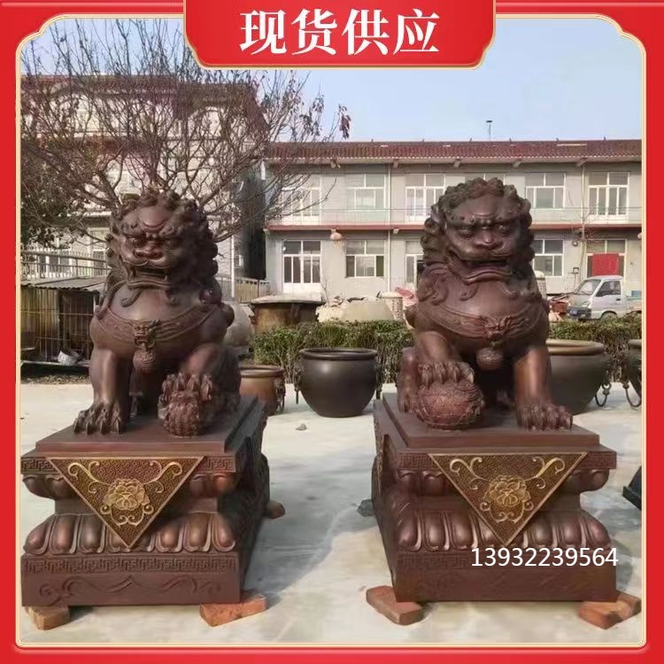 鑄銅獅子 鑄鋁獅子 鑄鐵獅子 大獅子 銅獅子可定制 廣場大型動物雕塑 熱賣促銷