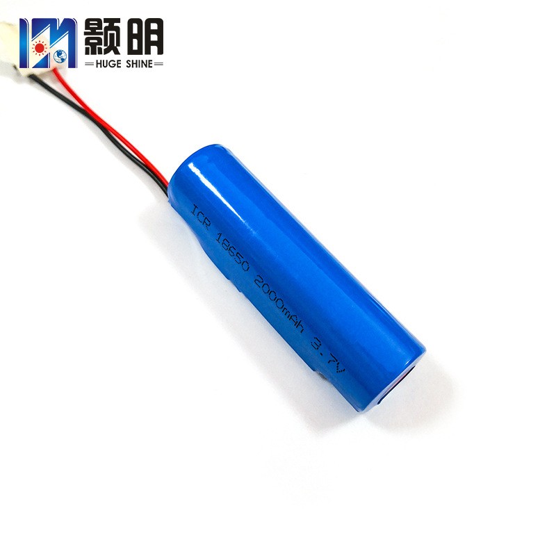 18650圓柱鋰電池加工3.7V2000mAh加保護板出線出端子線