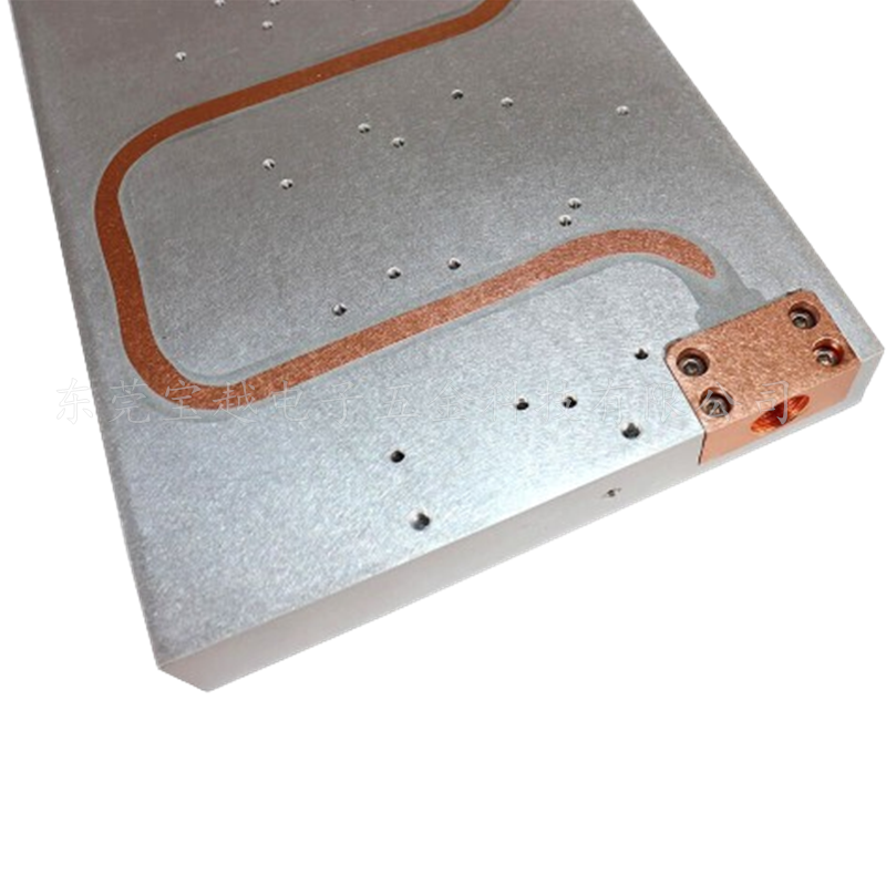 東莞廠家供應(yīng)光纖激光器水冷板cnc加工定制工業(yè)電源釬焊攪拌摩擦焊鑲銅管液冷板