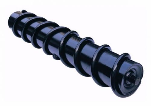 供應山東工業(yè)螺旋膠輥 輸送機械托輥 冶金、建筑、煤礦用 耐磨耐高溫用螺旋膠輥